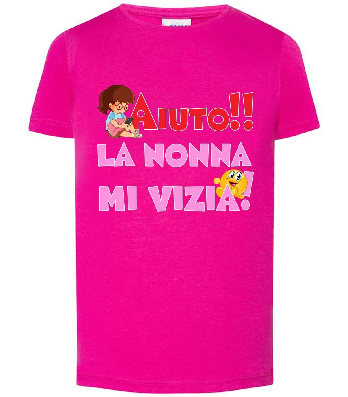 Aiuto la Nonna mi Vizia T-shirt solo da femmina Mod. Slim