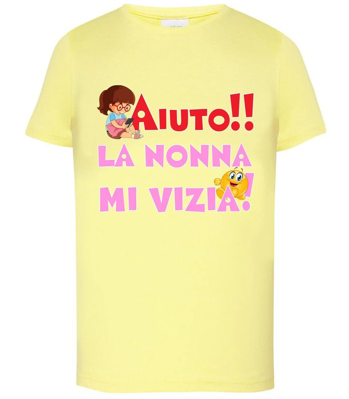 Aiuto la Nonna mi Vizia T-shirt solo da femmina Mod. Slim