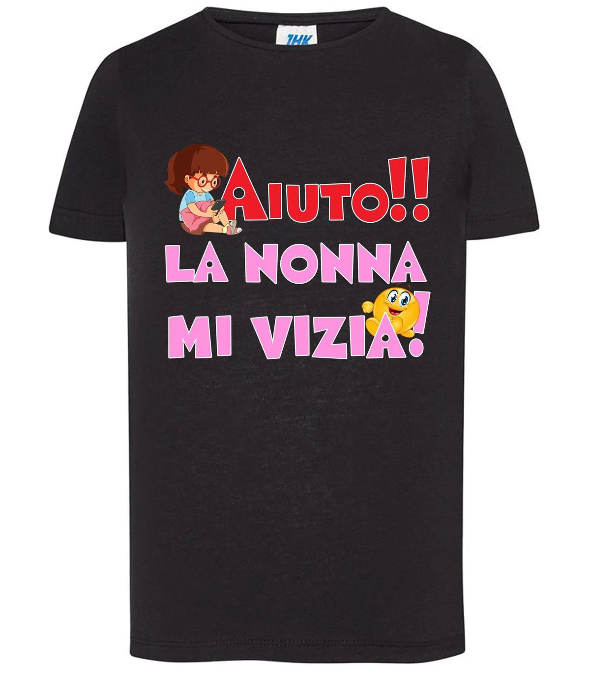 Aiuto la Nonna mi Vizia T-shirt solo da femmina Mod. Slim