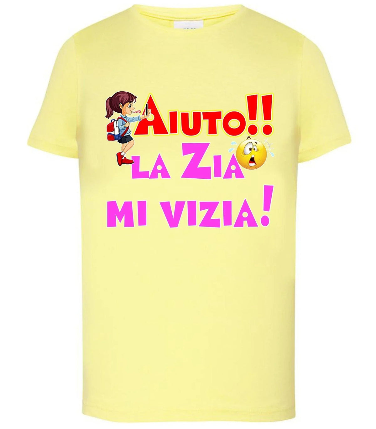 Aiuto la Zia mi Vizia T-shirt solo da femmina Mod. Slim