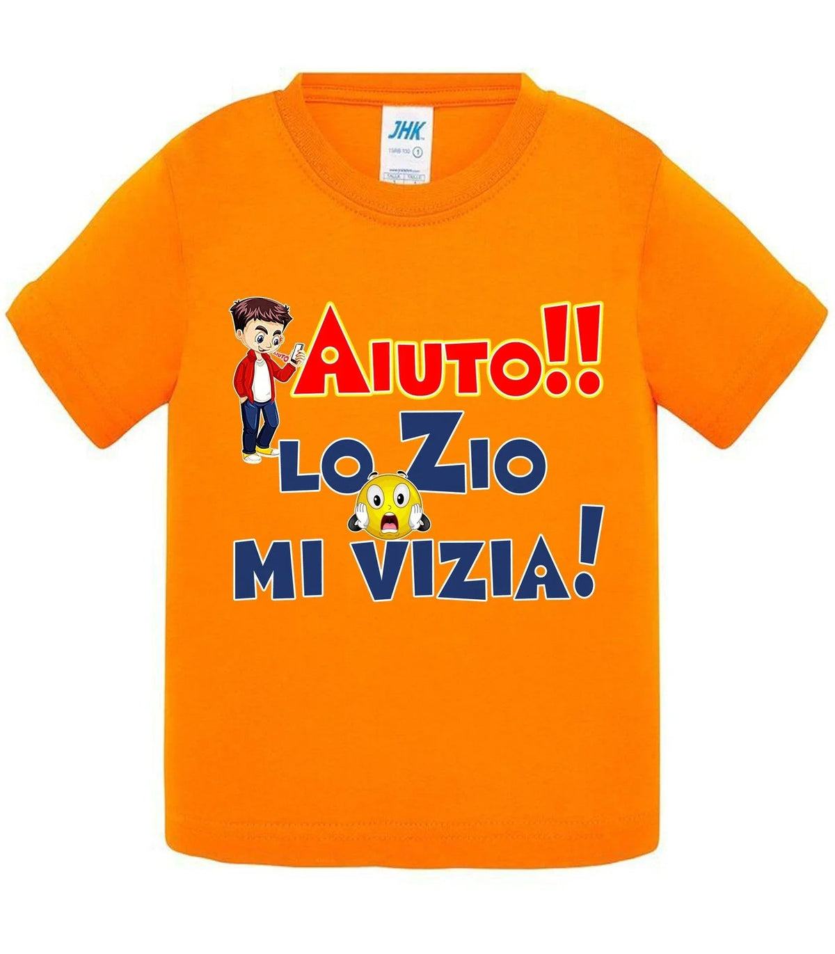 Aiuto la Zia o lo Zio mi Vizia - T-shirt per Bambino/a Mod. Baby &amp; Kid Da 0 a 8 anni
