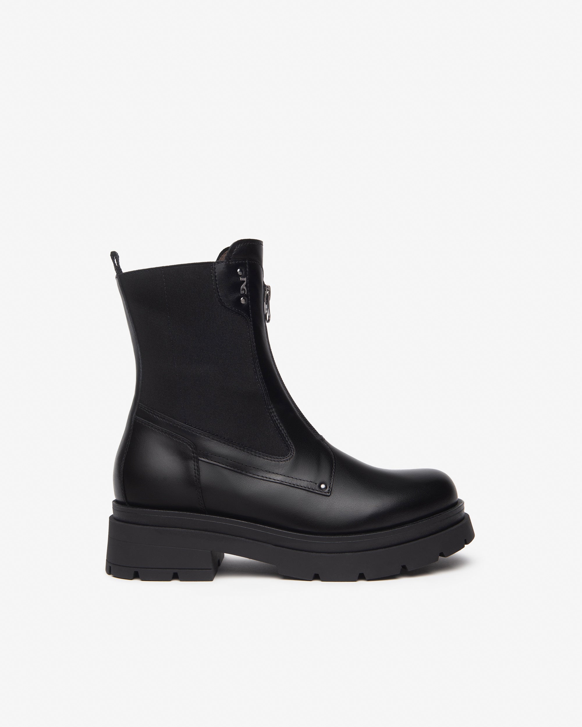 NeroGiardini Stivaletti Chelsea Donna in Pelle e Tessuto I514780D-100 nero shoesstyle