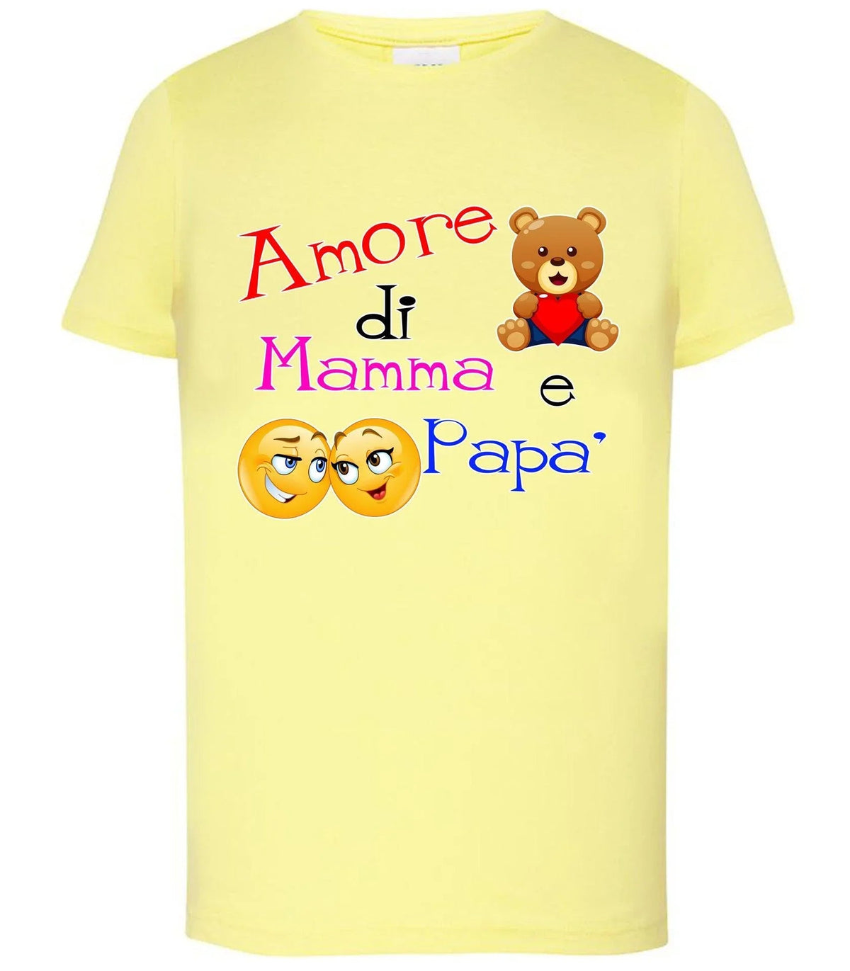 Amore di Mamma e Papà T-shirt solo da femmina Mod. Slim