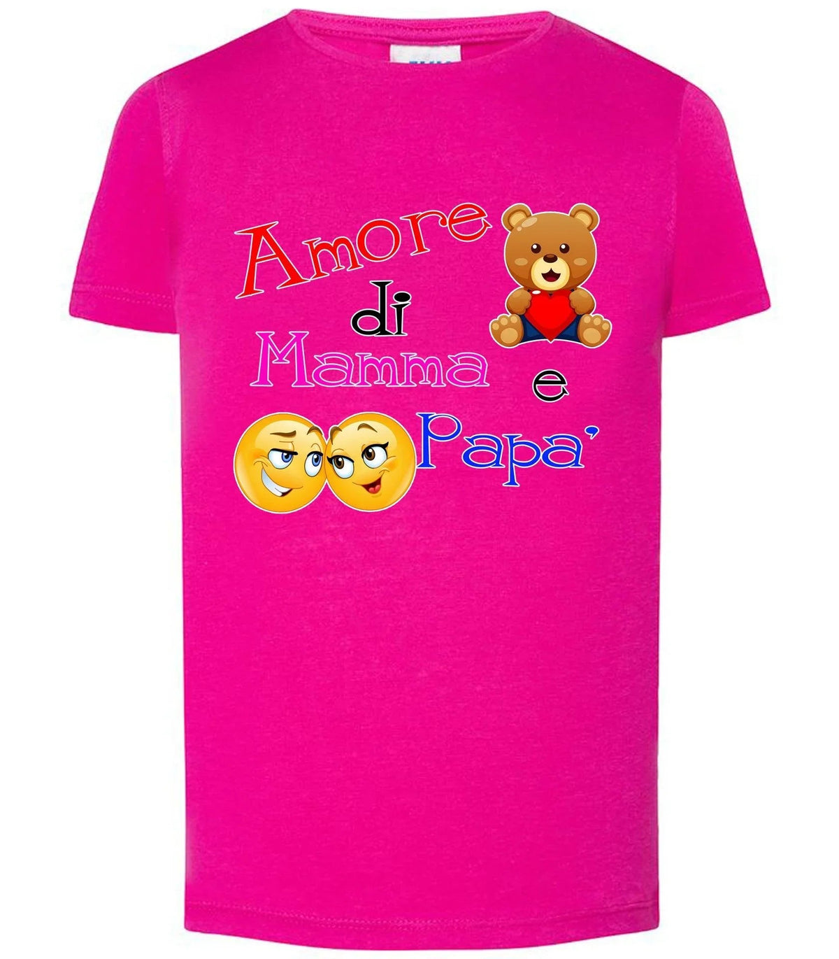Amore di Mamma e Papà T-shirt solo da femmina Mod. Slim