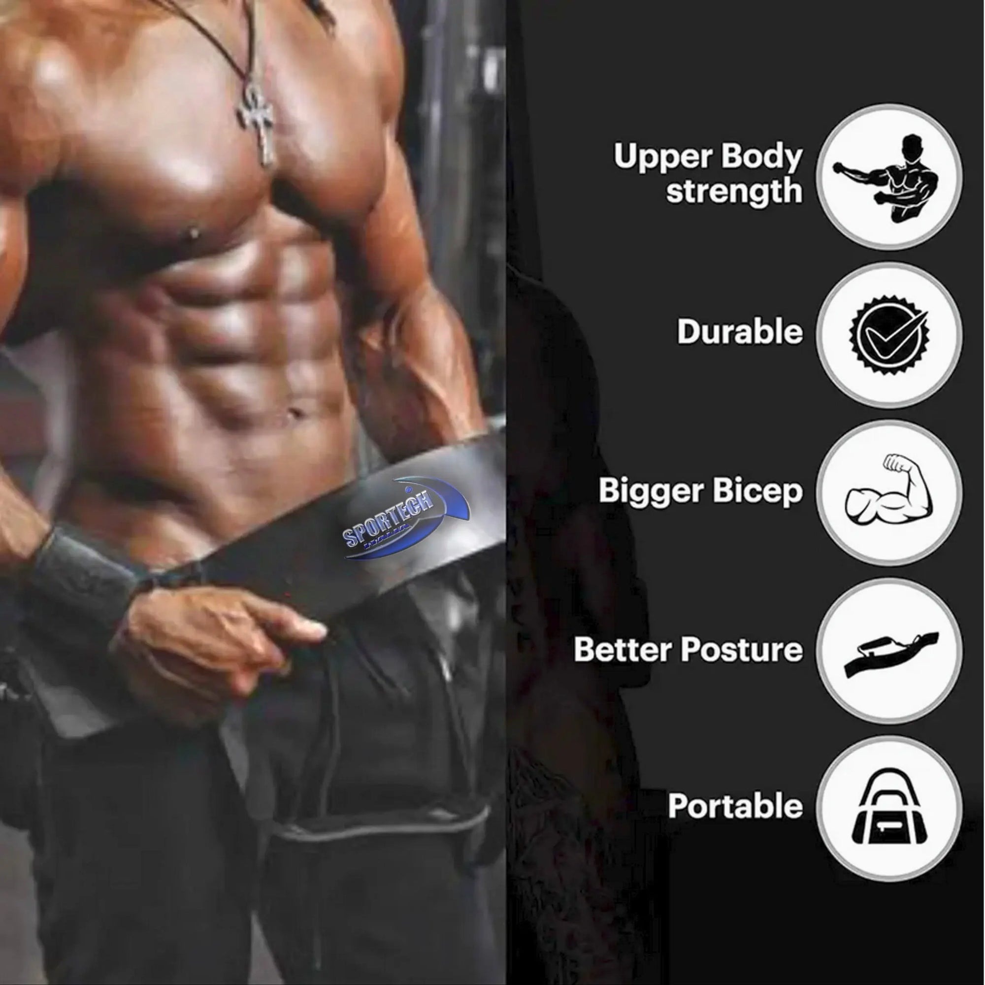 Arm Blaster allenamento palestra Bodybuilding bicipiti tricipiti sollevamento pesi