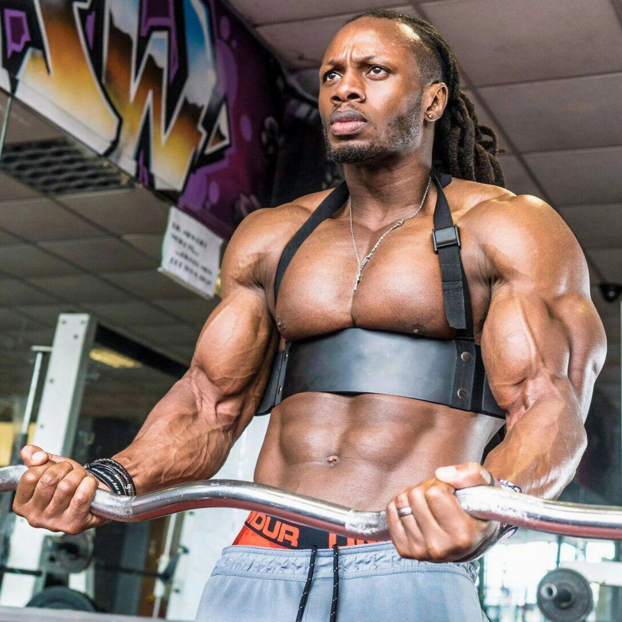 Arm Blaster allenamento palestra Bodybuilding bicipiti tricipiti sollevamento pesi