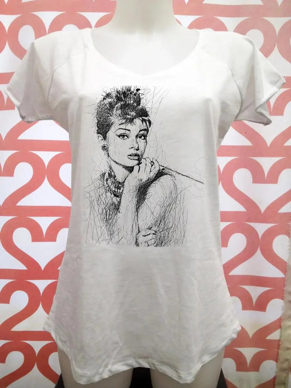 Audrey Hepburn Attrice Cinema Soggetto Silizzato 18-29 Urban Slub Lady Donna 100% Cotone Fiammato JK