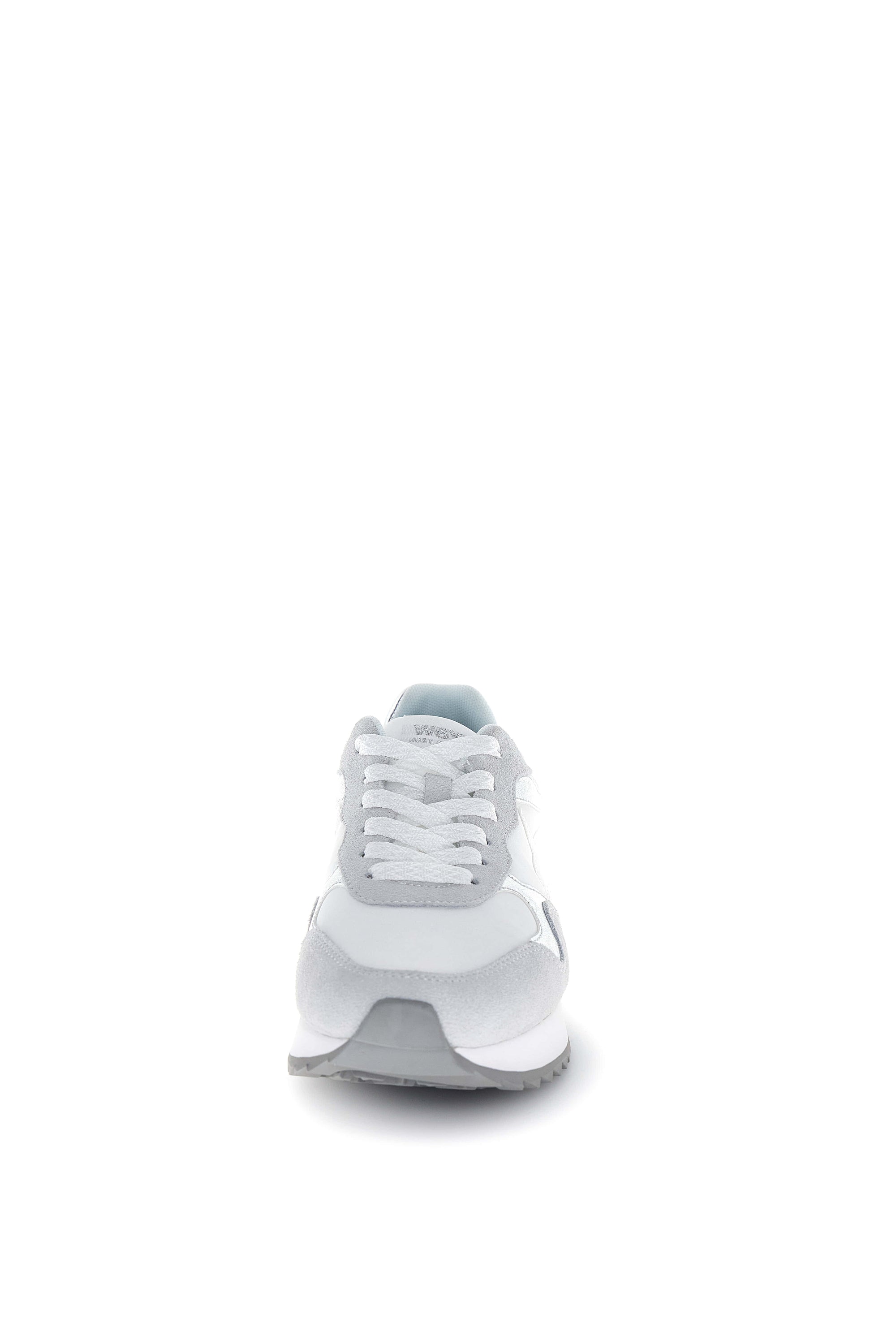 YAK-W. - Sneakers in tessuto tecnico e suede - Bianco-Argento