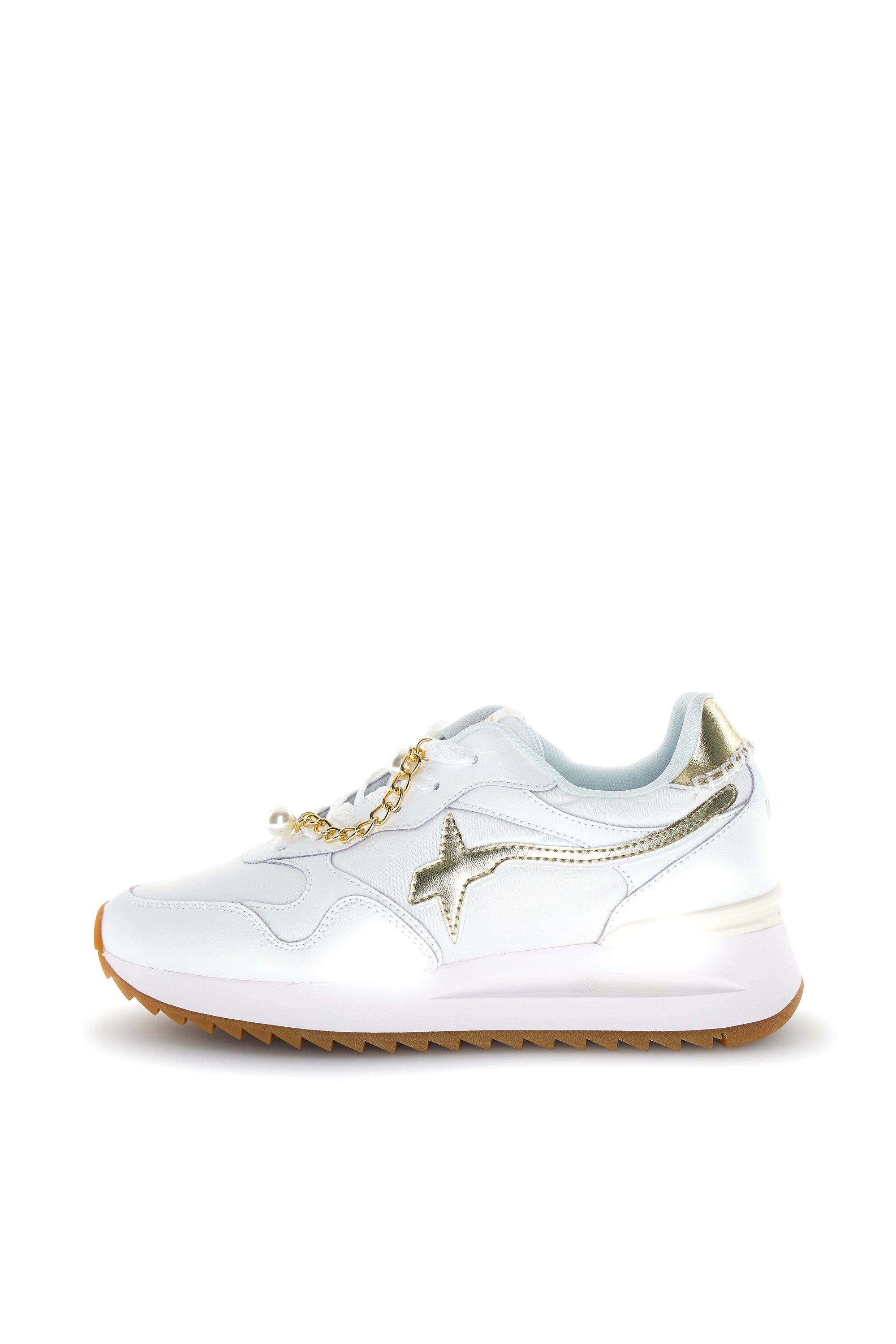 YAK-W. - Sneakers in tessuto tecnico e suede - Bianco-Argento