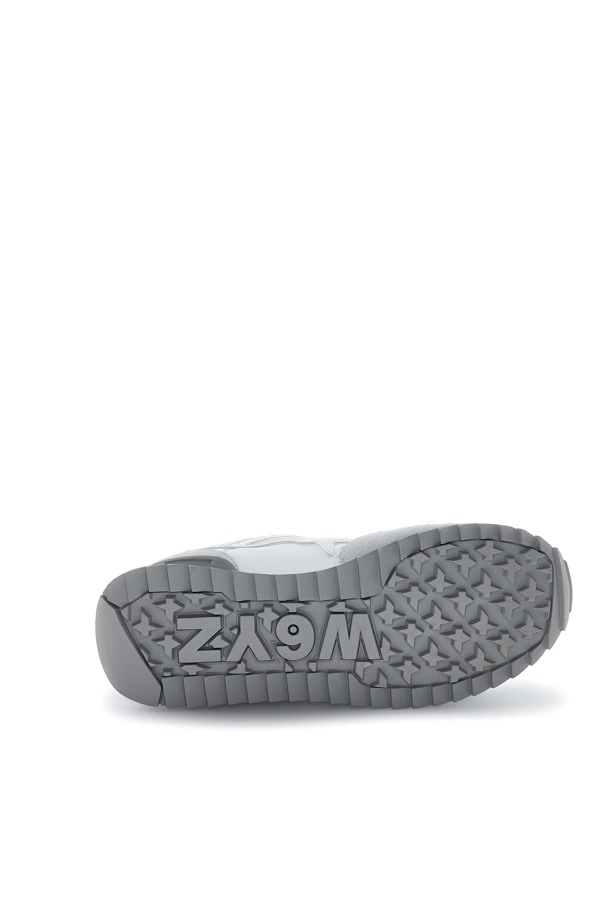 YAK-W. - Sneakers in tessuto tecnico e suede - Bianco-Argento