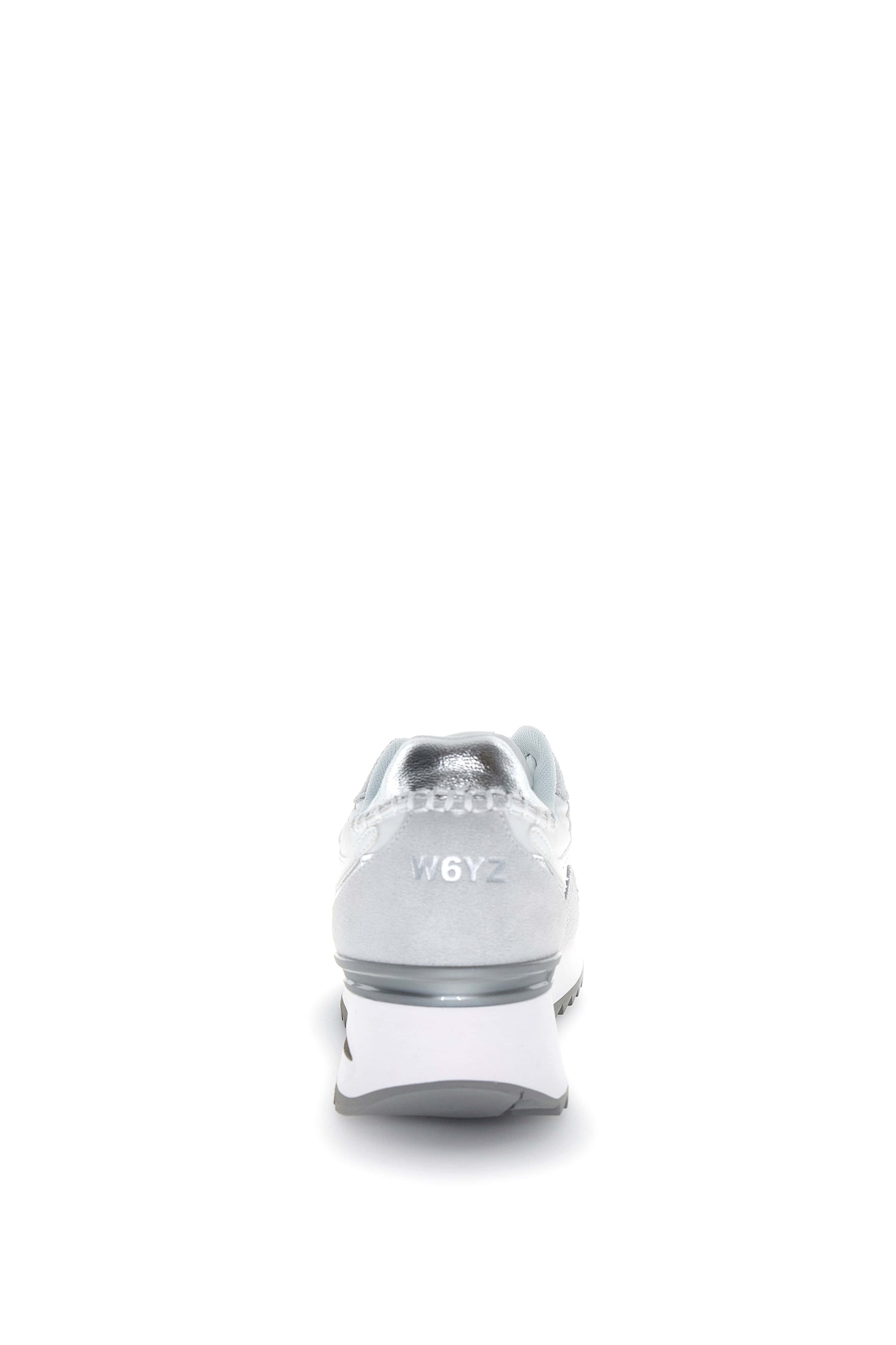 YAK-W. - Sneakers in tessuto tecnico e suede - Bianco-Argento