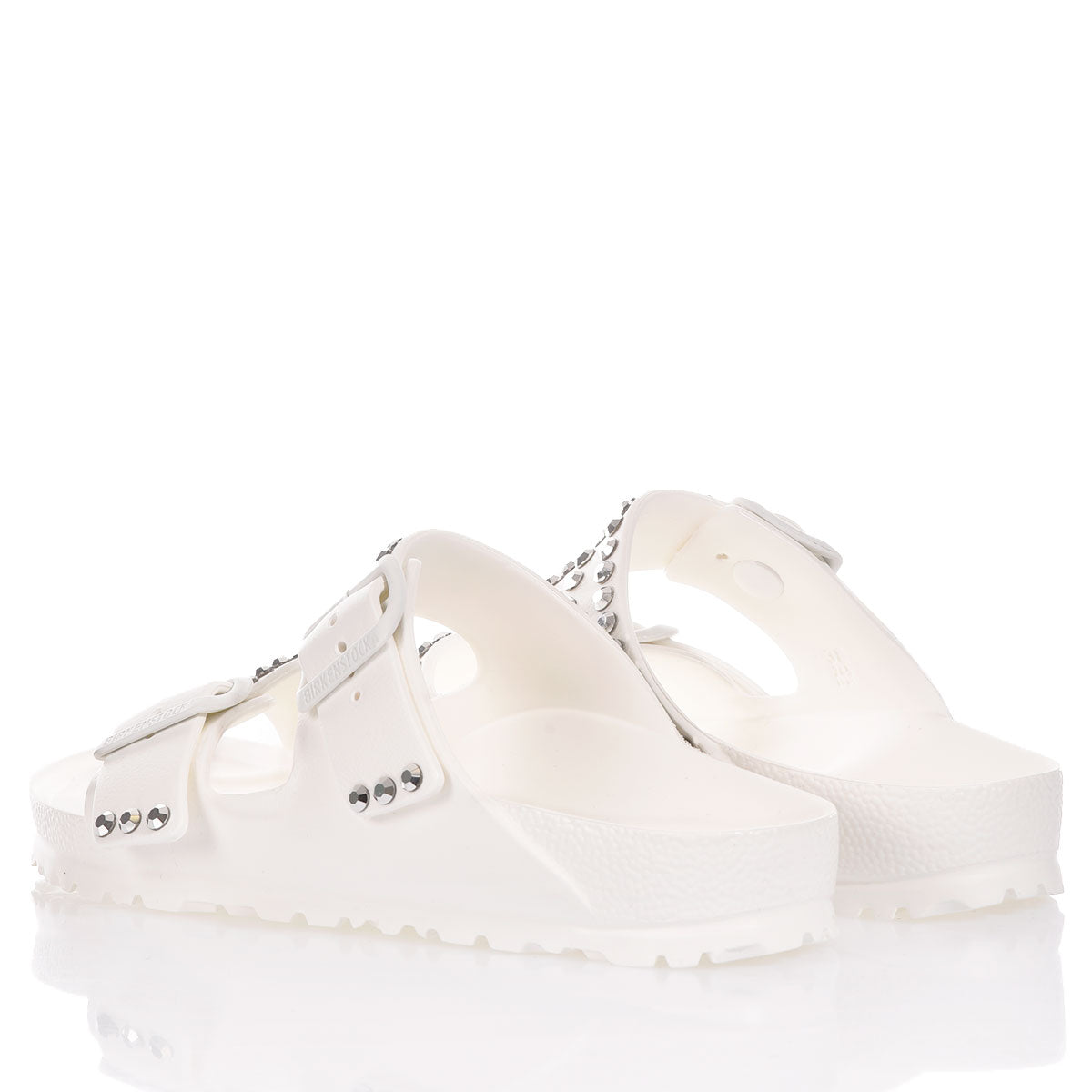 Birkenstock Sandalo Donna Arizona White Mirror Swarovski Bianco