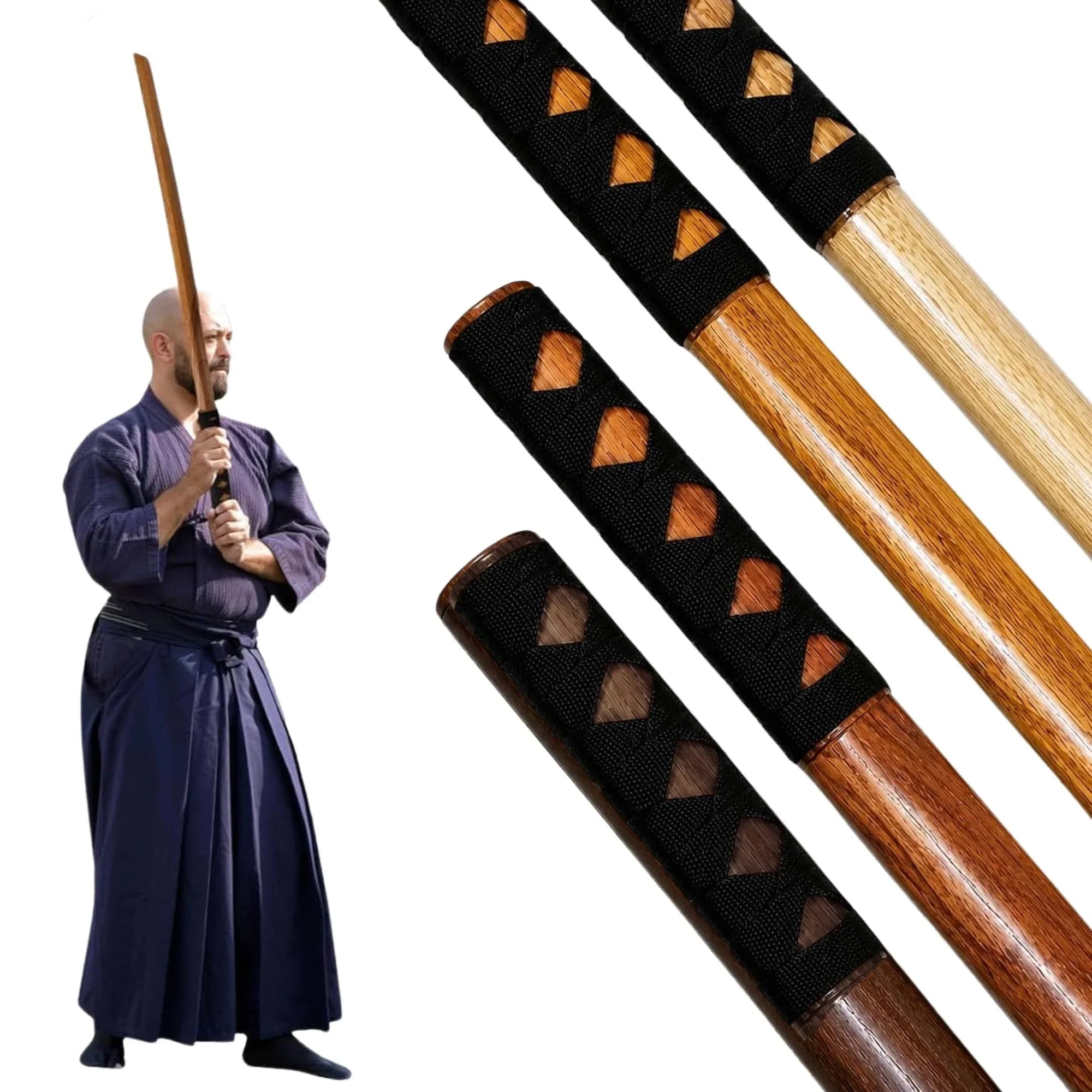 Bokken in legno con Tsuka Suburito Bokuto - Allenamento per Aikido, Iaido, Kobudo, Kendo, Kenjutsu Katori Shinto ryu