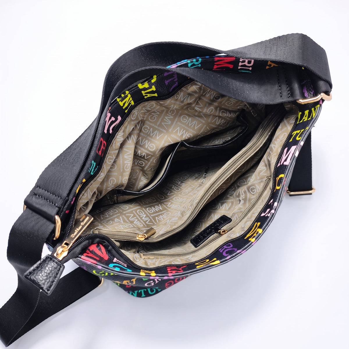 Gianmarco Venturi Borsa 2 in 1, Hobo &amp; Zaino Multicolor