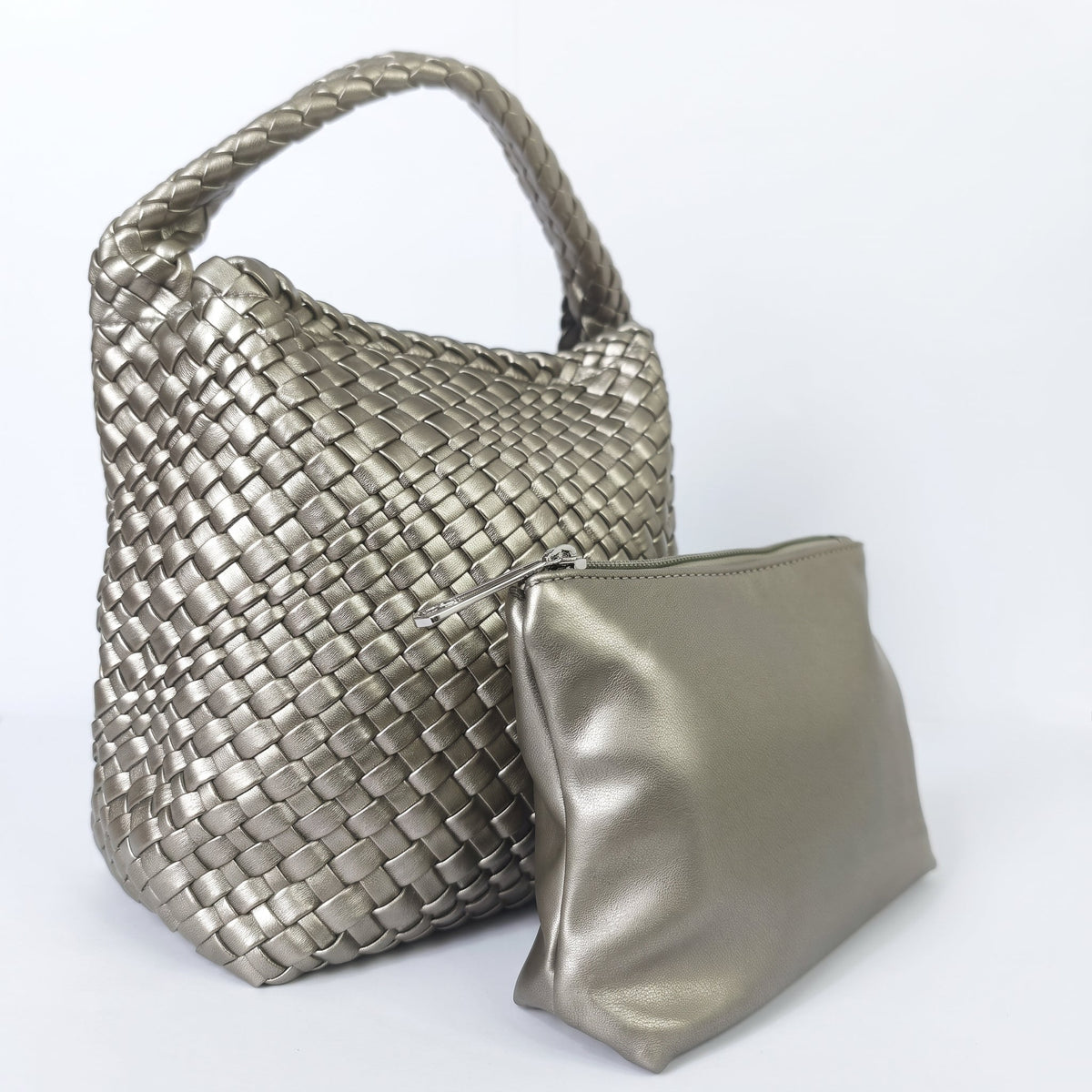 Borsa a Mano in Ecopelle Intrecciata