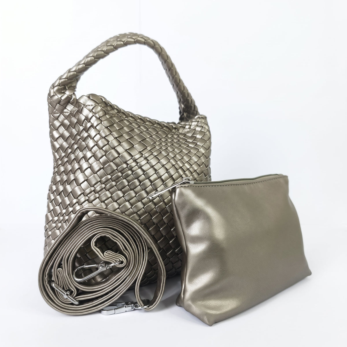 Borsa a Mano in Ecopelle Intrecciata
