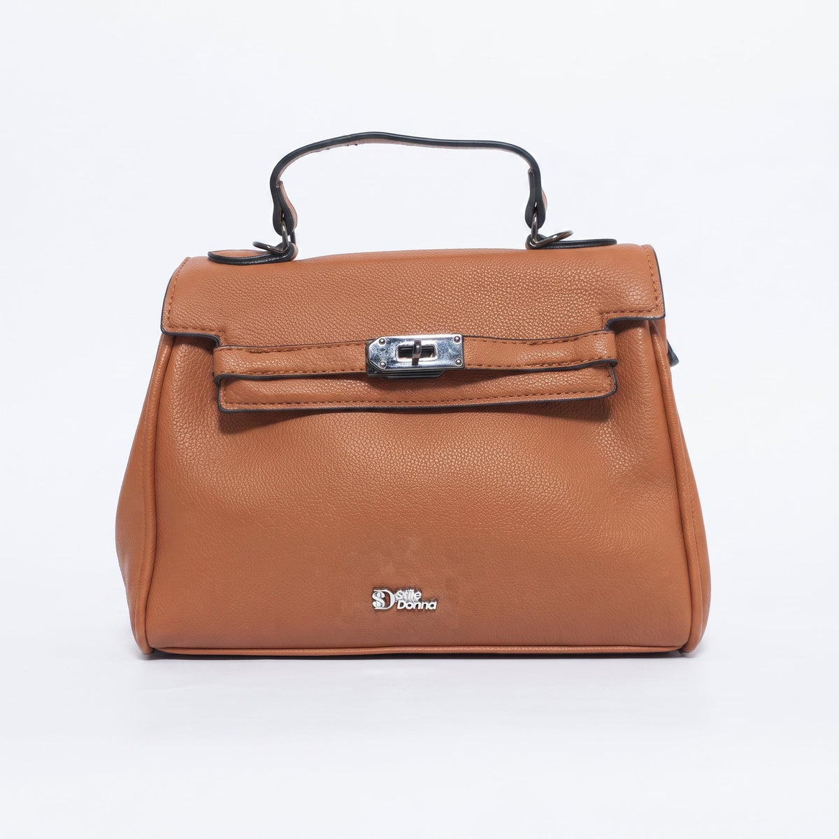 Borsa a Mano in Ecopelle Marrone