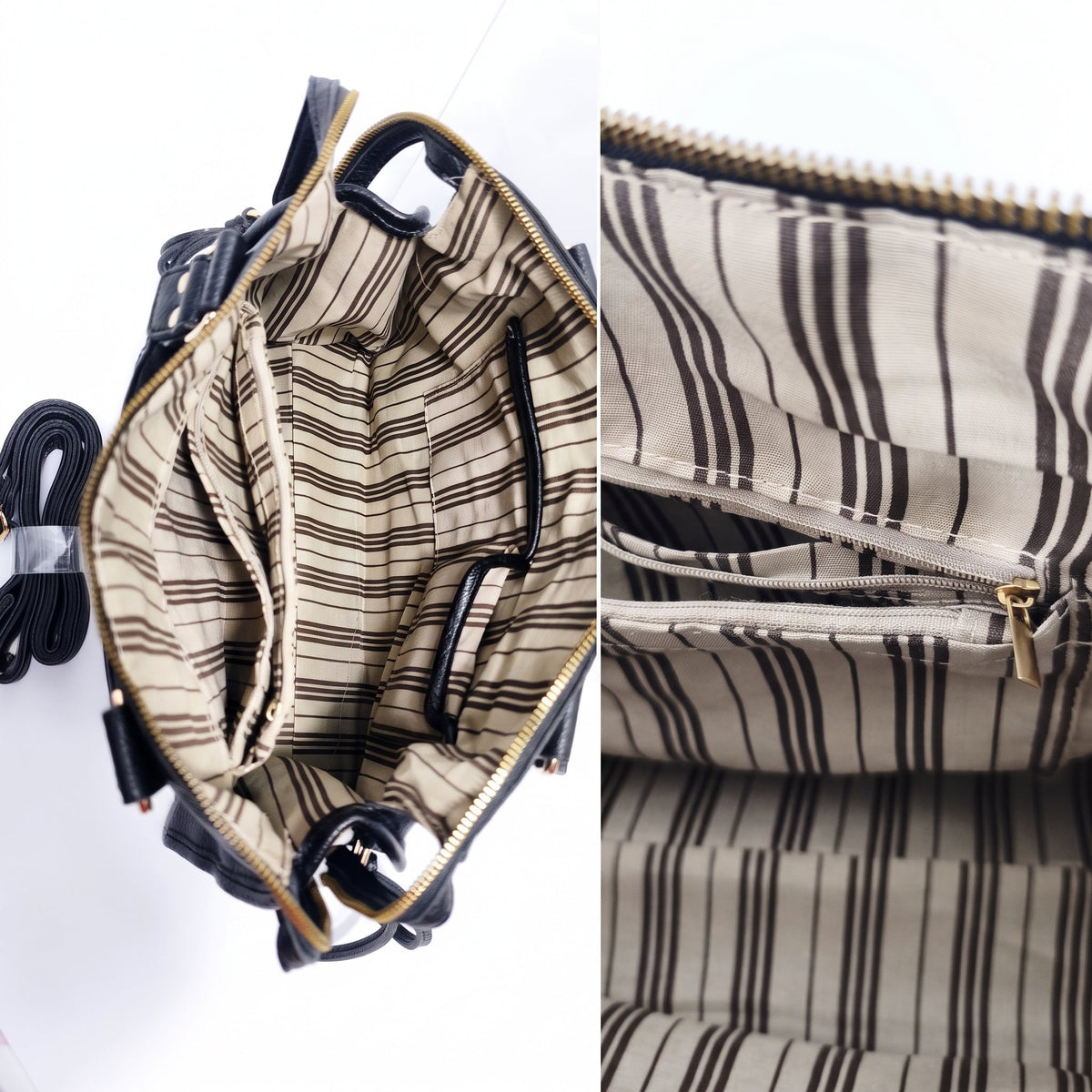 Borsa a Mano in Ecopelle Nera
