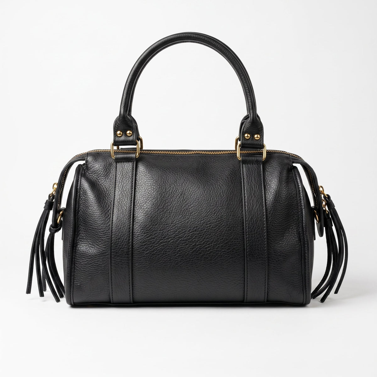 Borsa a Mano in Ecopelle Nera