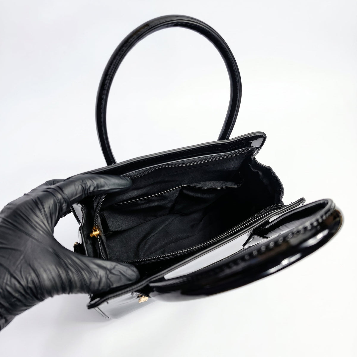 Borsa a Mano in Pelle Verniciata