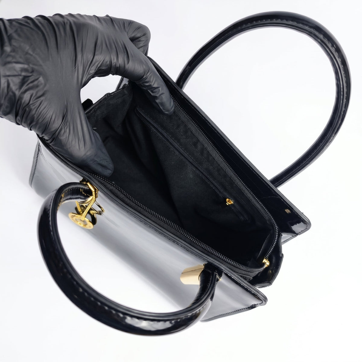 Borsa a Mano in Pelle Verniciata