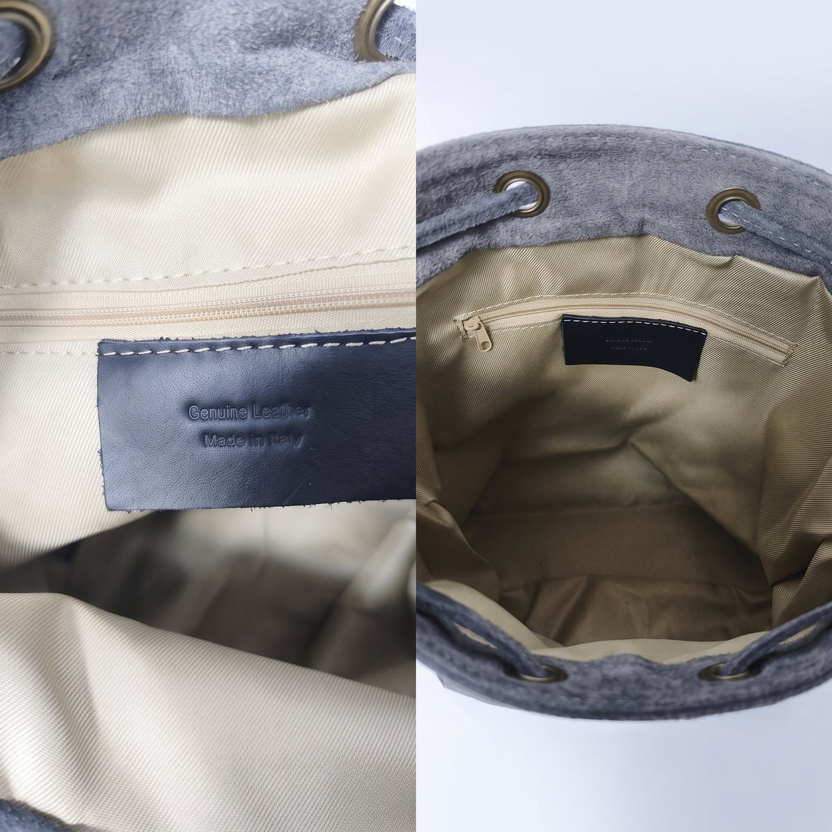 Borsa a Secchiello Scamosciata con Frange