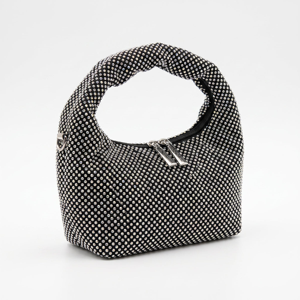 Borsa da Sera in Mesh di Strass Oro