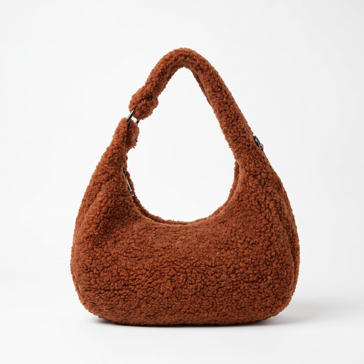 Borsa Hobo Trama Orsacchiotto Marrone