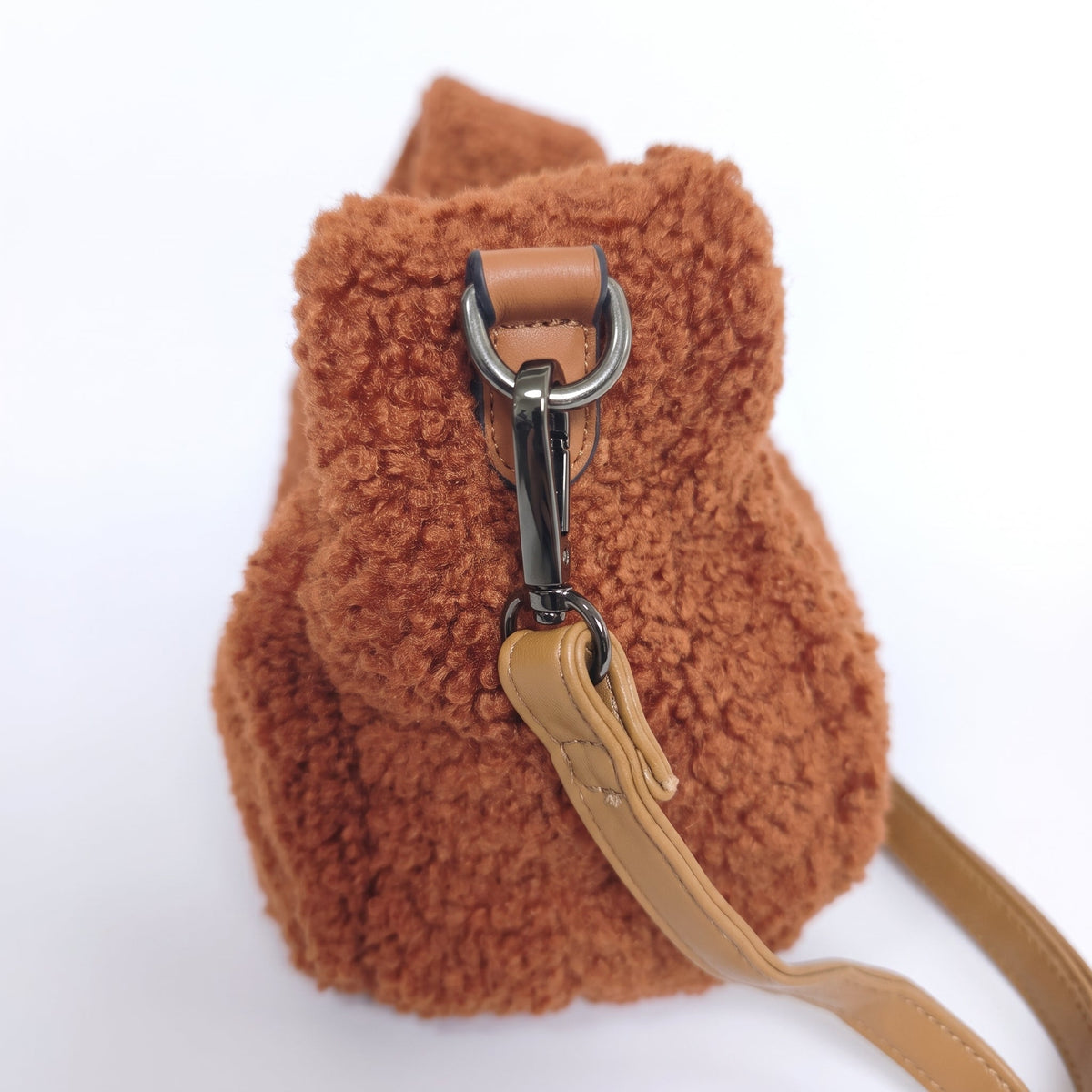 Borsa Hobo Trama Orsacchiotto Marrone