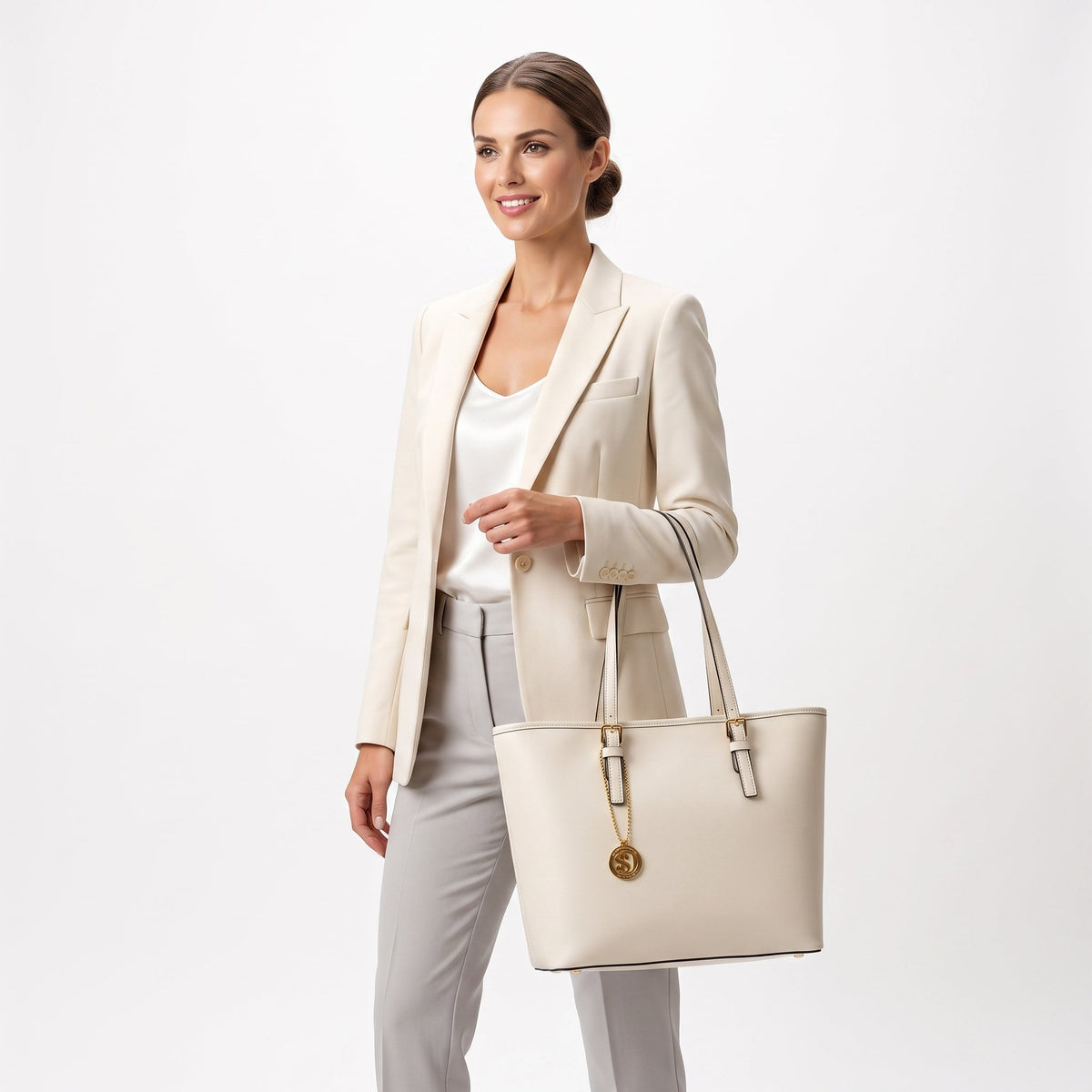 Serena Borsa Shopper in Pelle Saffiano