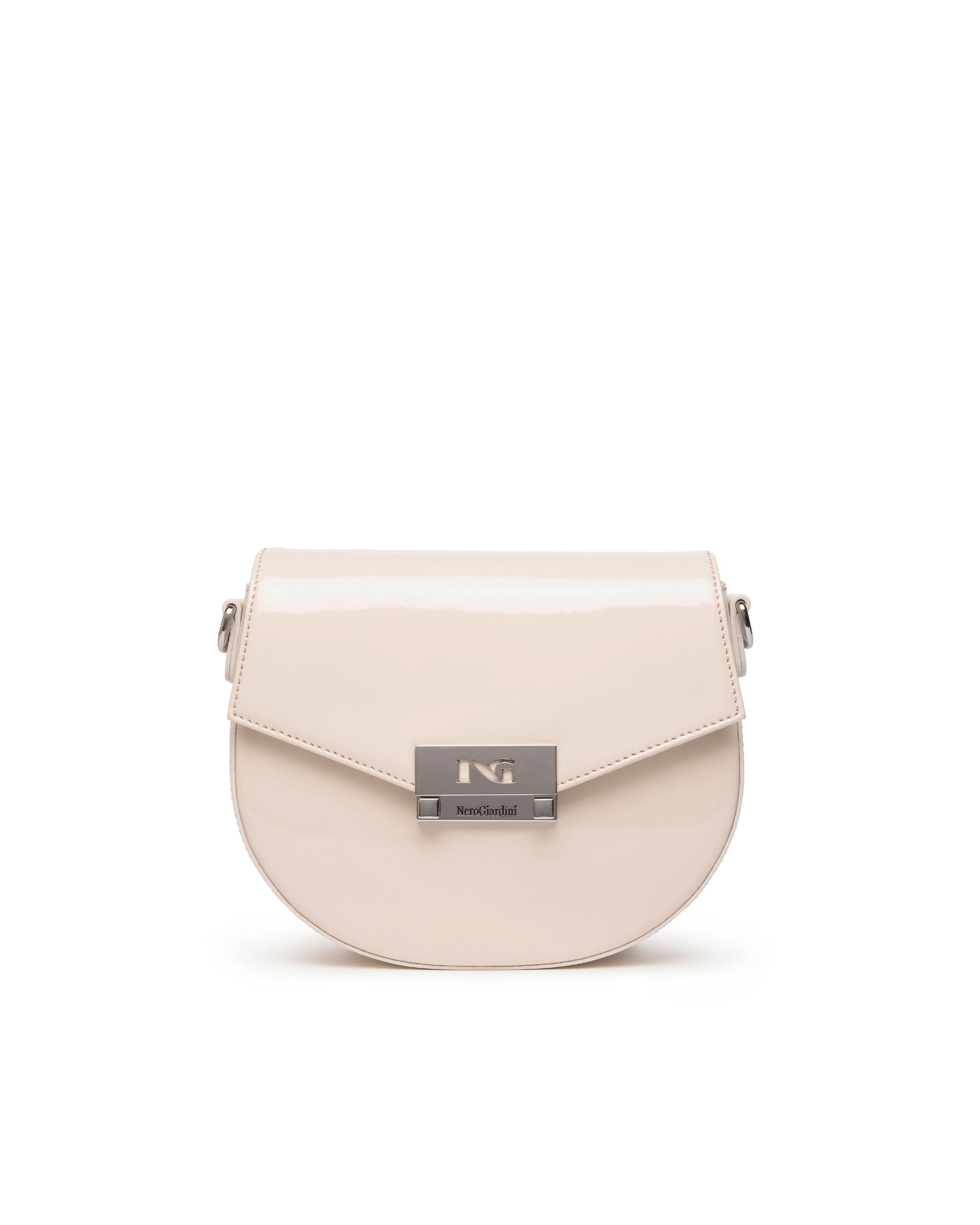 Borsa In Pelle Lucida Beige Latte  Nero Giardini