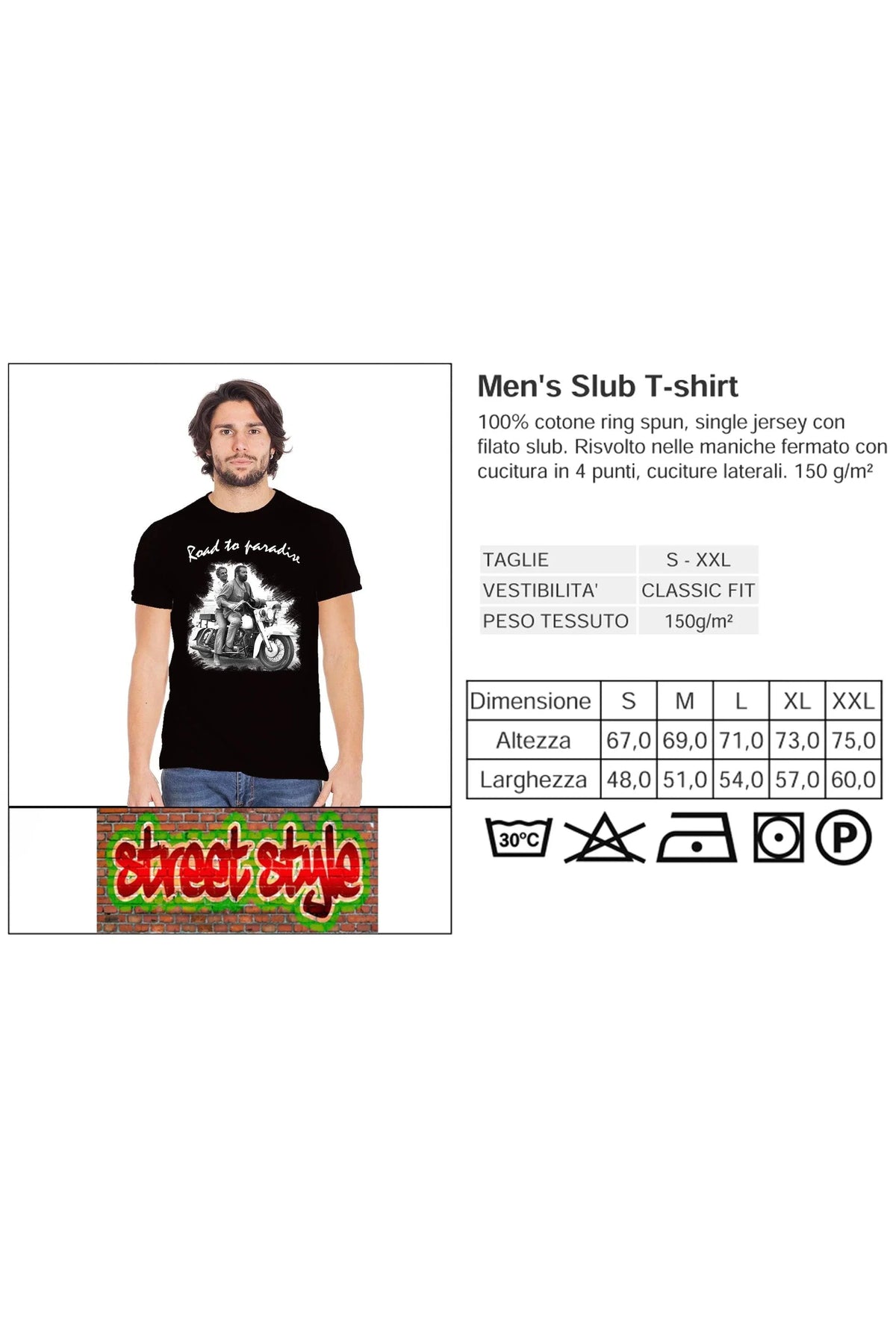Bud Spencer &amp; Terence Hill - T-Shirt Moto The Legend