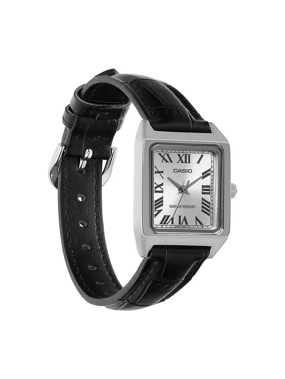 Orologio casio per donna LTP‑V007L‑7B1  pelle nera