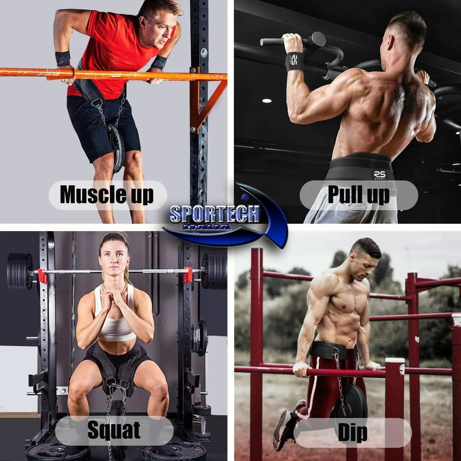 Cintura Palestra Powerlifting per Dip Bodybuilding sollevamento pesi Sovraccarico Calisthenics