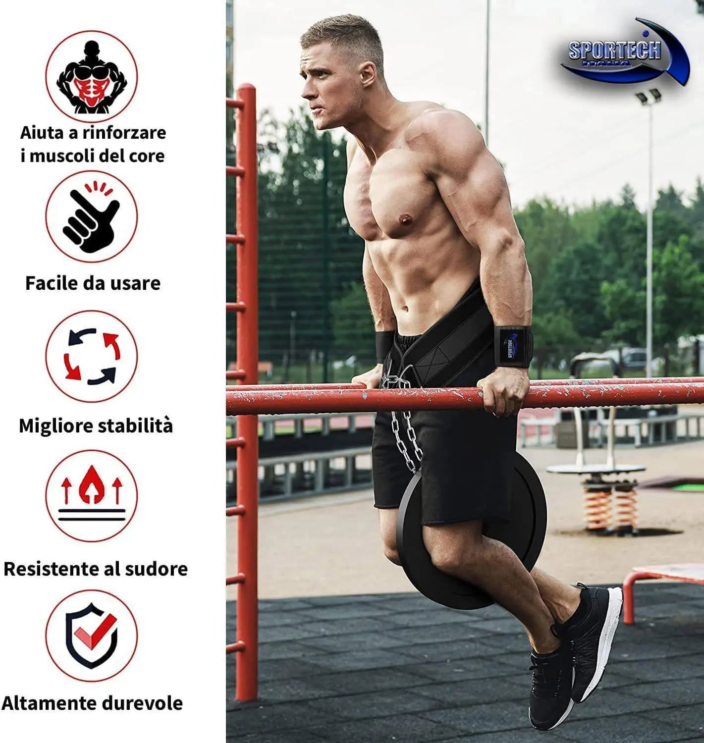 Cintura Palestra Powerlifting per Dip Bodybuilding sollevamento pesi Sovraccarico Calisthenics