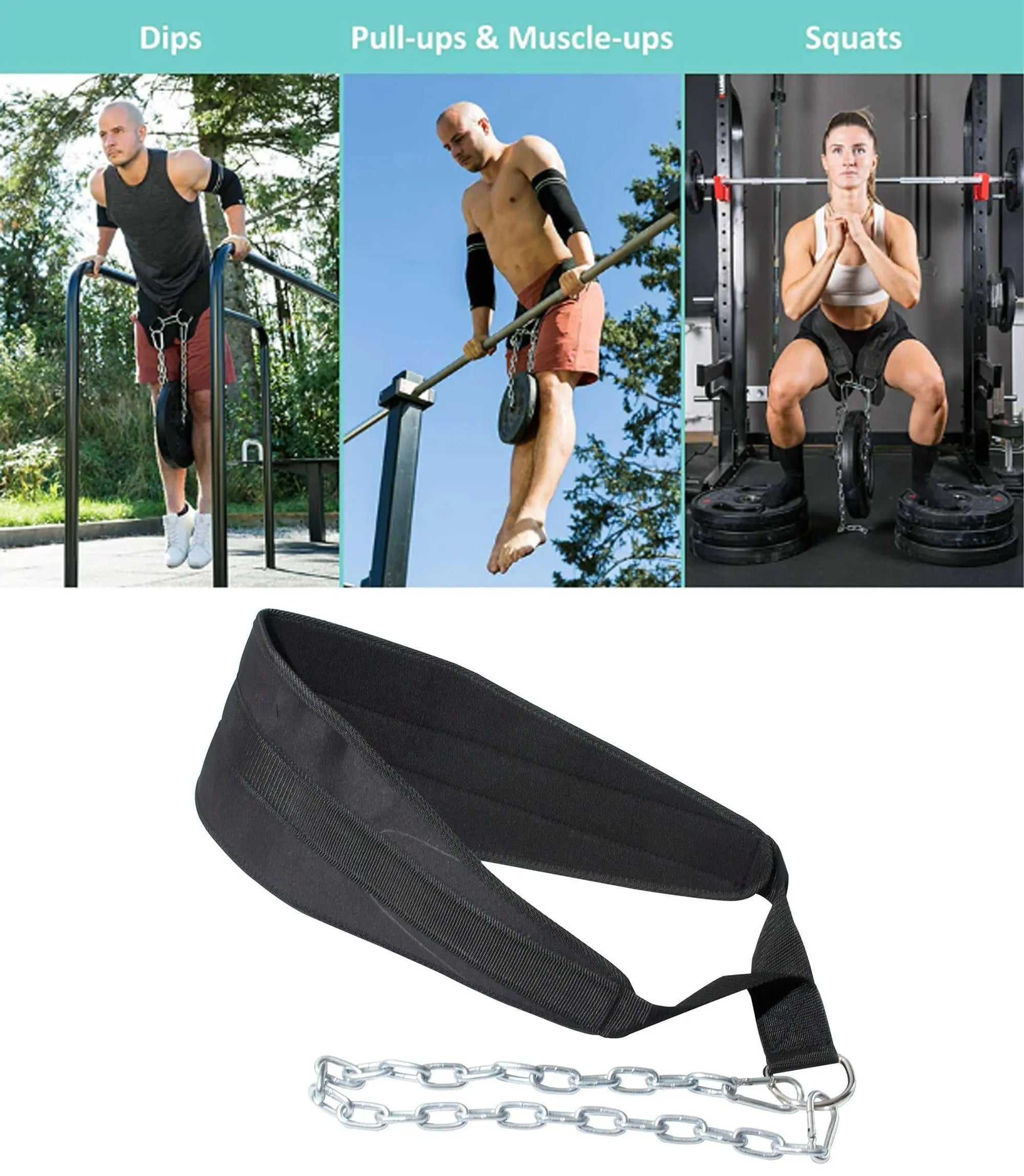 Cintura Palestra Powerlifting per Dip Bodybuilding sollevamento pesi Sovraccarico Calisthenics
