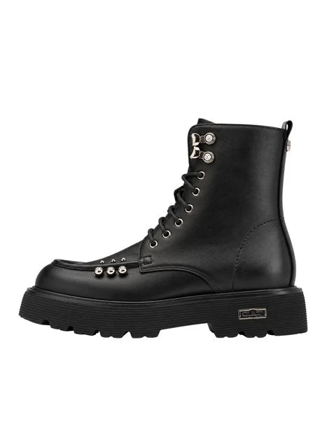 Cult Anfibio da donna in pelle con strass e suola carrarmato CLW482000 nero