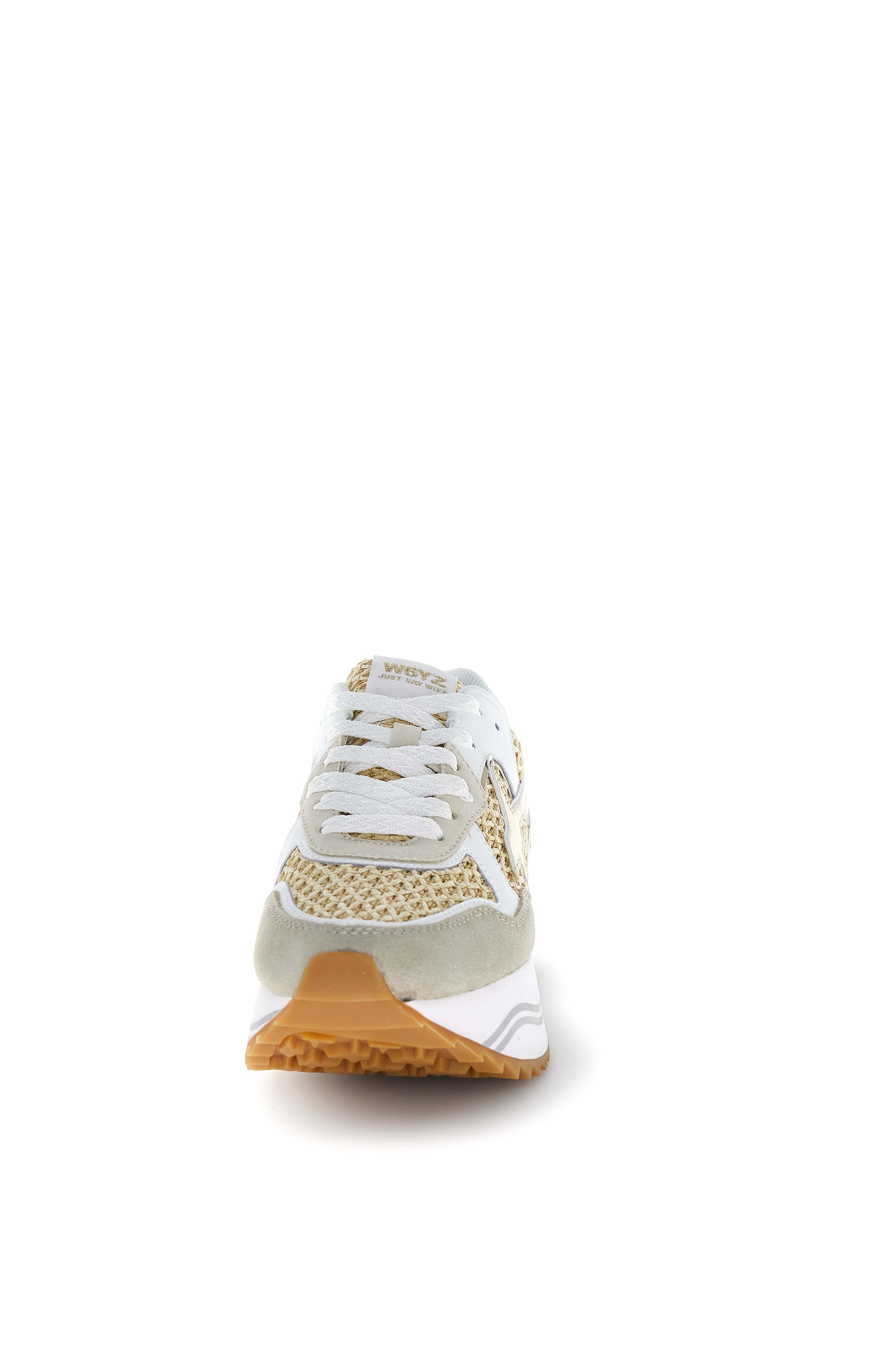 DEVA W. - Sneakers in suede e tessuto - Grano-Bianco-Sabbia
