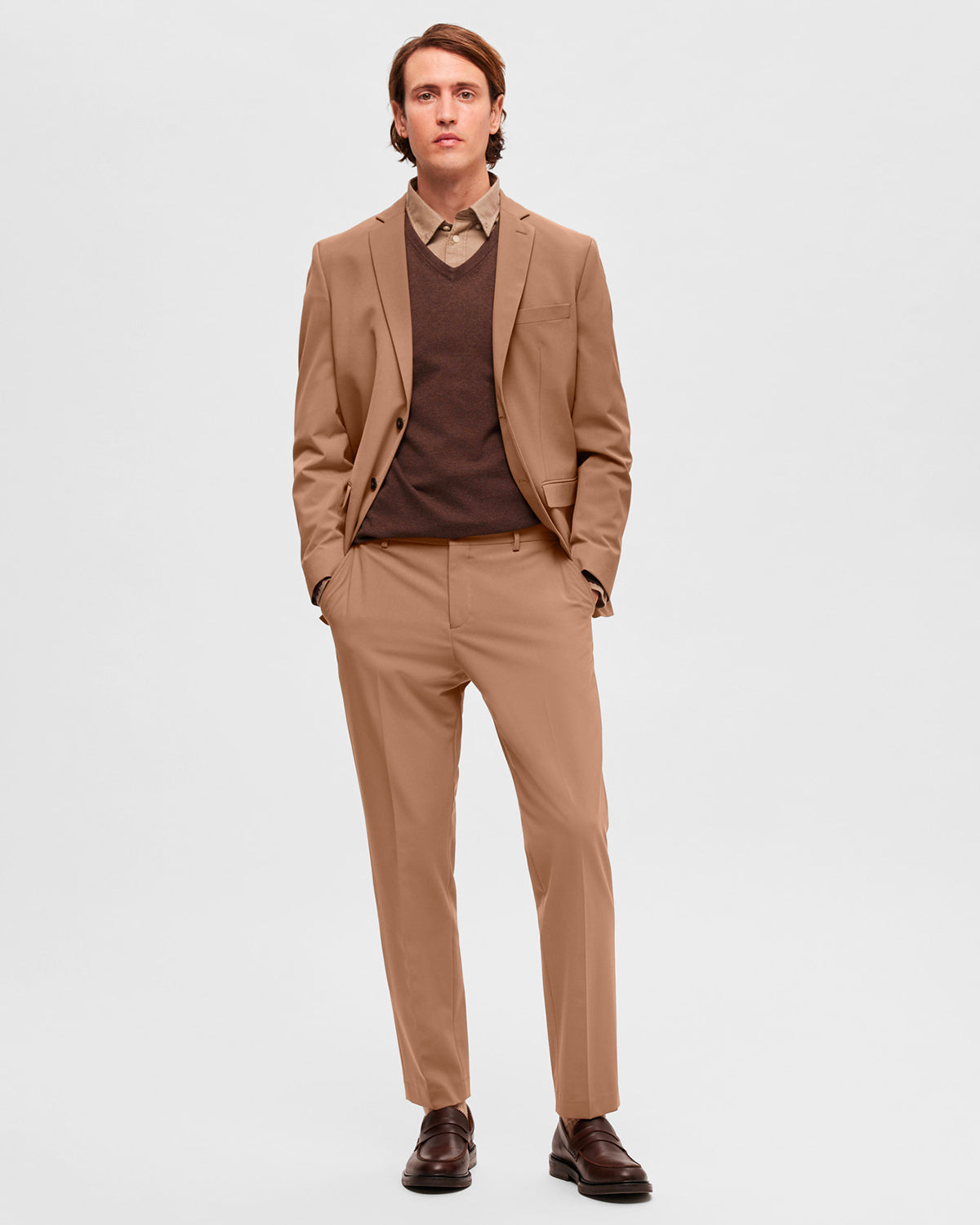 Pantalone Liam Slim Flex Camel