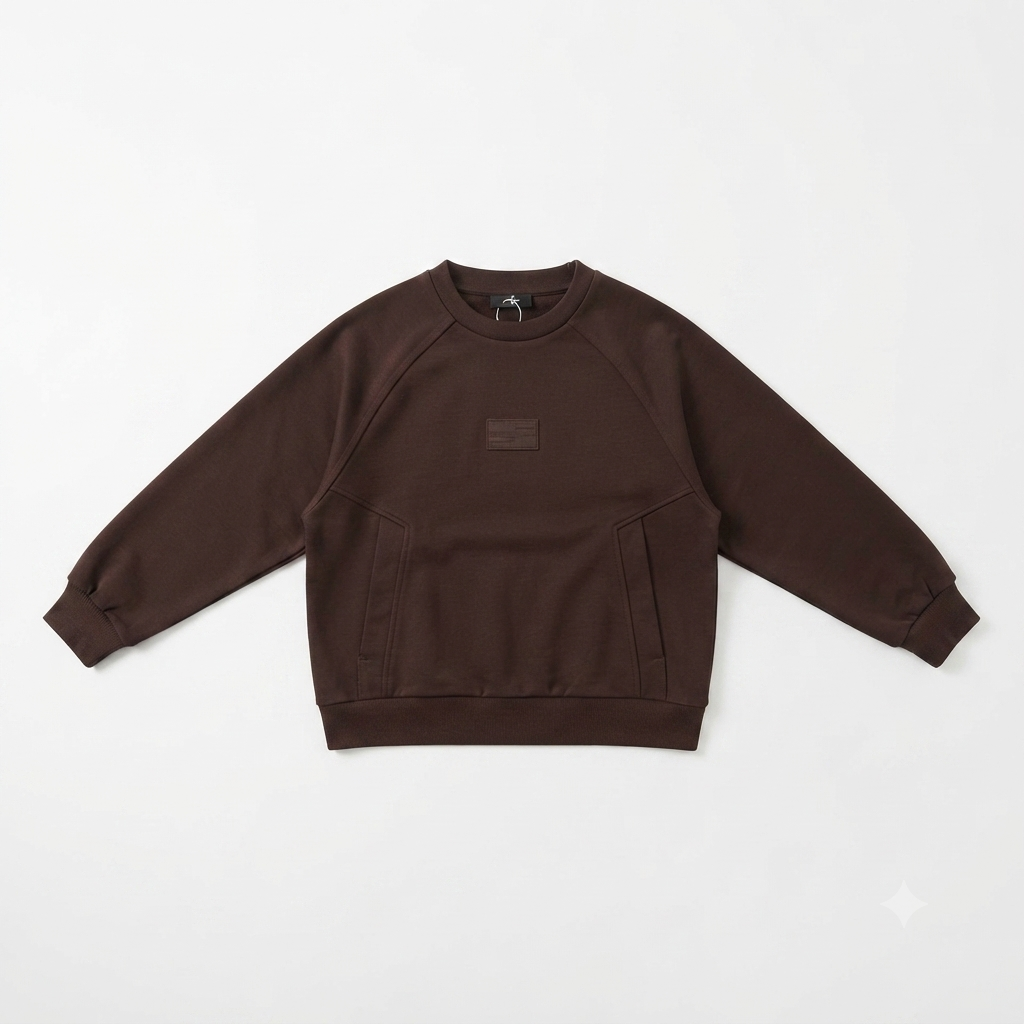 Only KOGADA 15380046 – Felpa Girocollo Ragazza Marrone Caffè 7-16 Anni