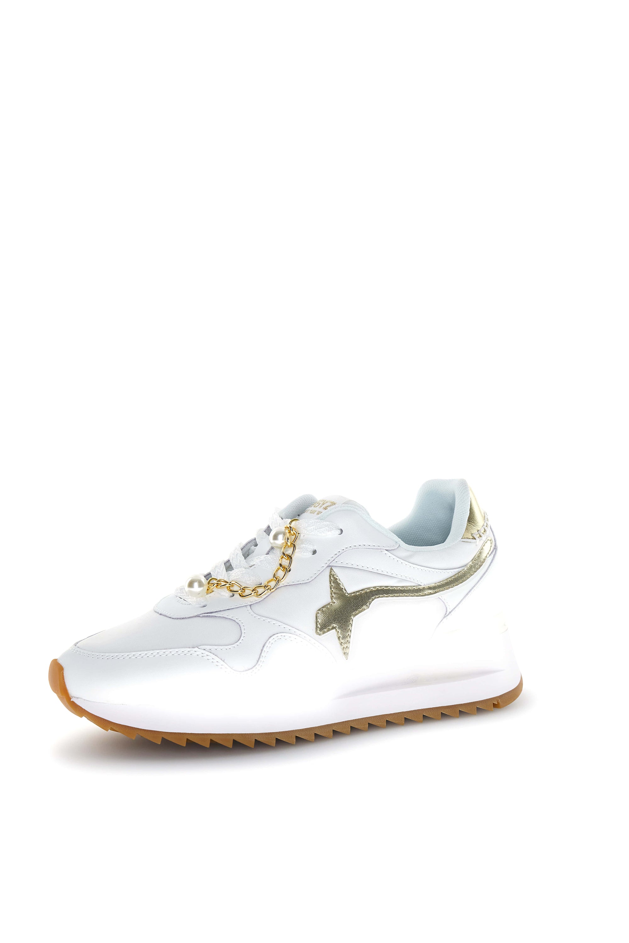 YAK-W. - Sneakers in tessuto tecnico e pelle - Bianco-Platino