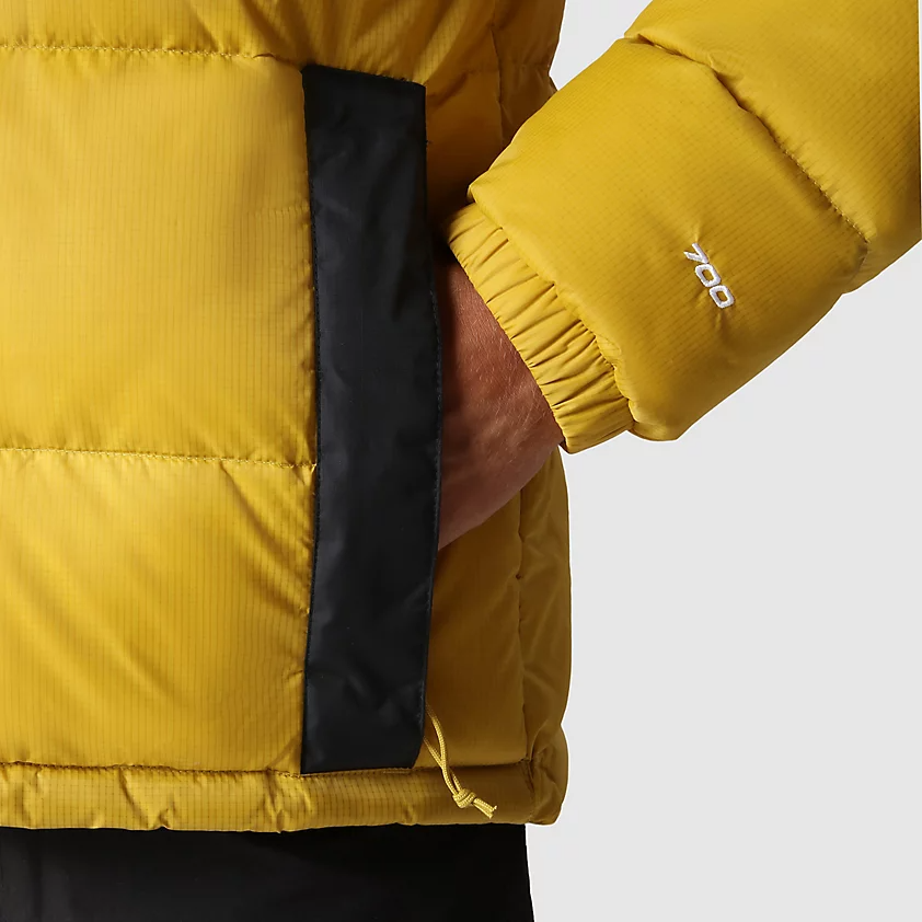 The North Face Diablo Down Jacket NF0A4M9J81U Mineral Gold – Men's down jacket, warm, outdoor, windproof, black-gold