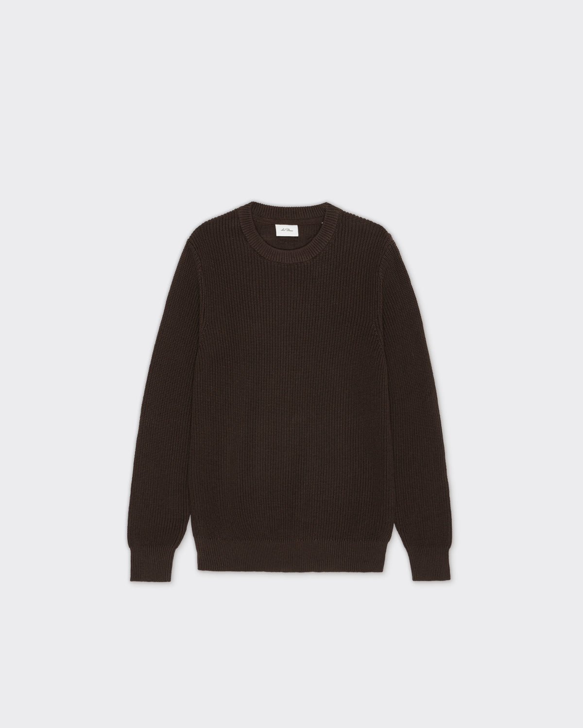 Crewneck Knit Rib Mole Brown