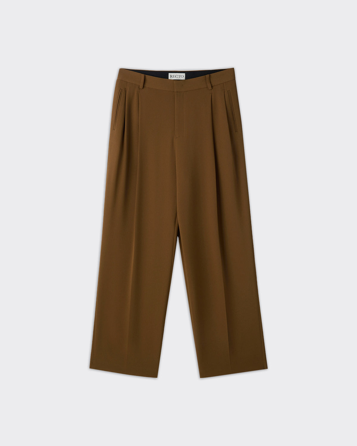 Pantaloni Suit Fluid Tuck Detail Ochre