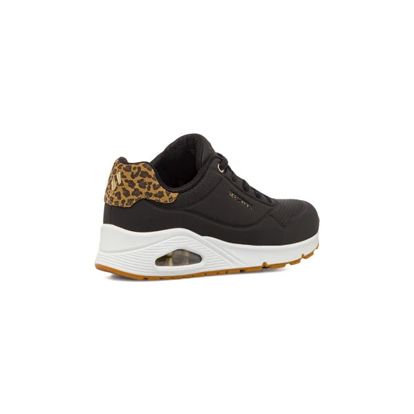 Skechers Uno Jungke Nite 177093/BKLD Donna Nero Leopardato - Sneakers Platform