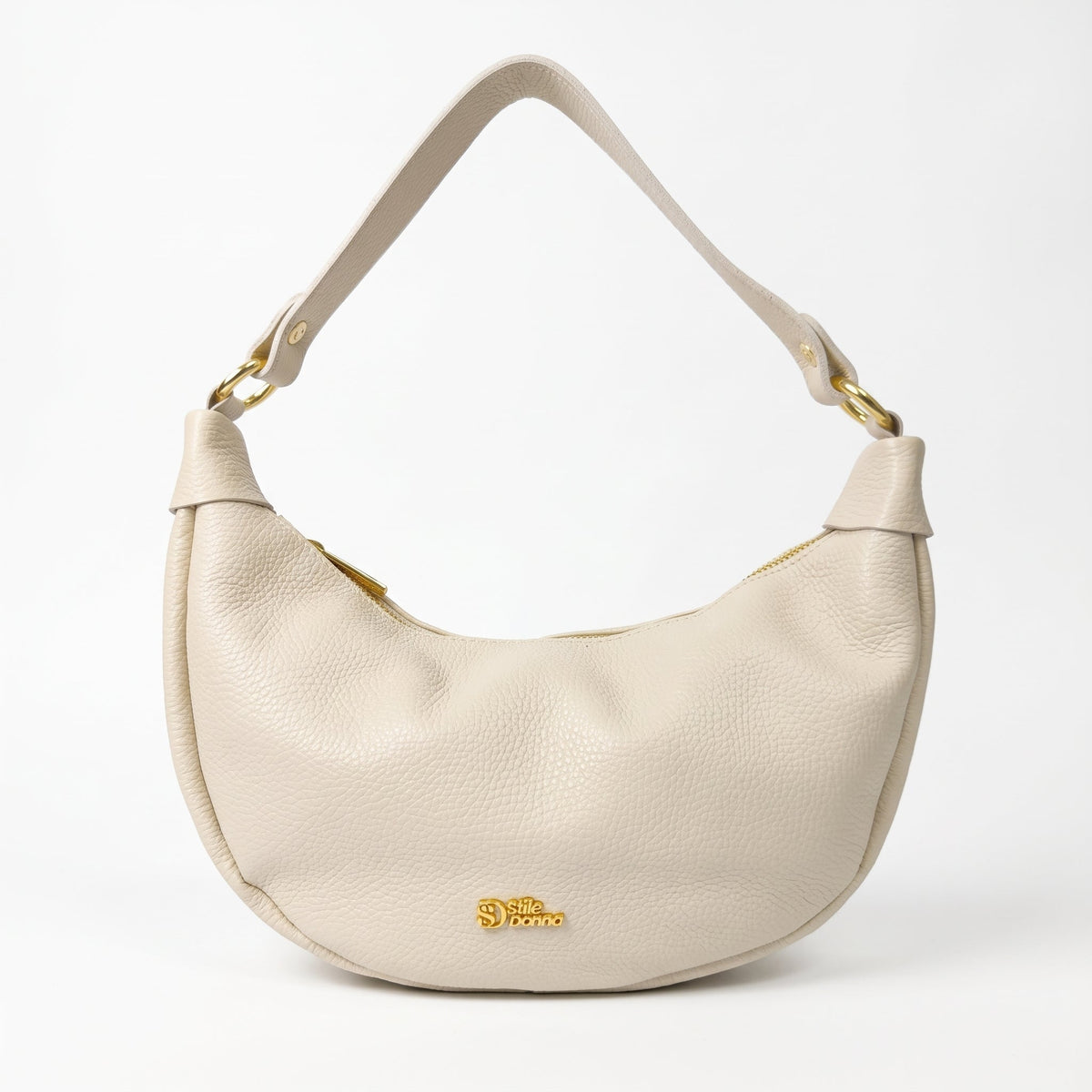 Giulia Borsa a Mezzaluna in Vera Pelle