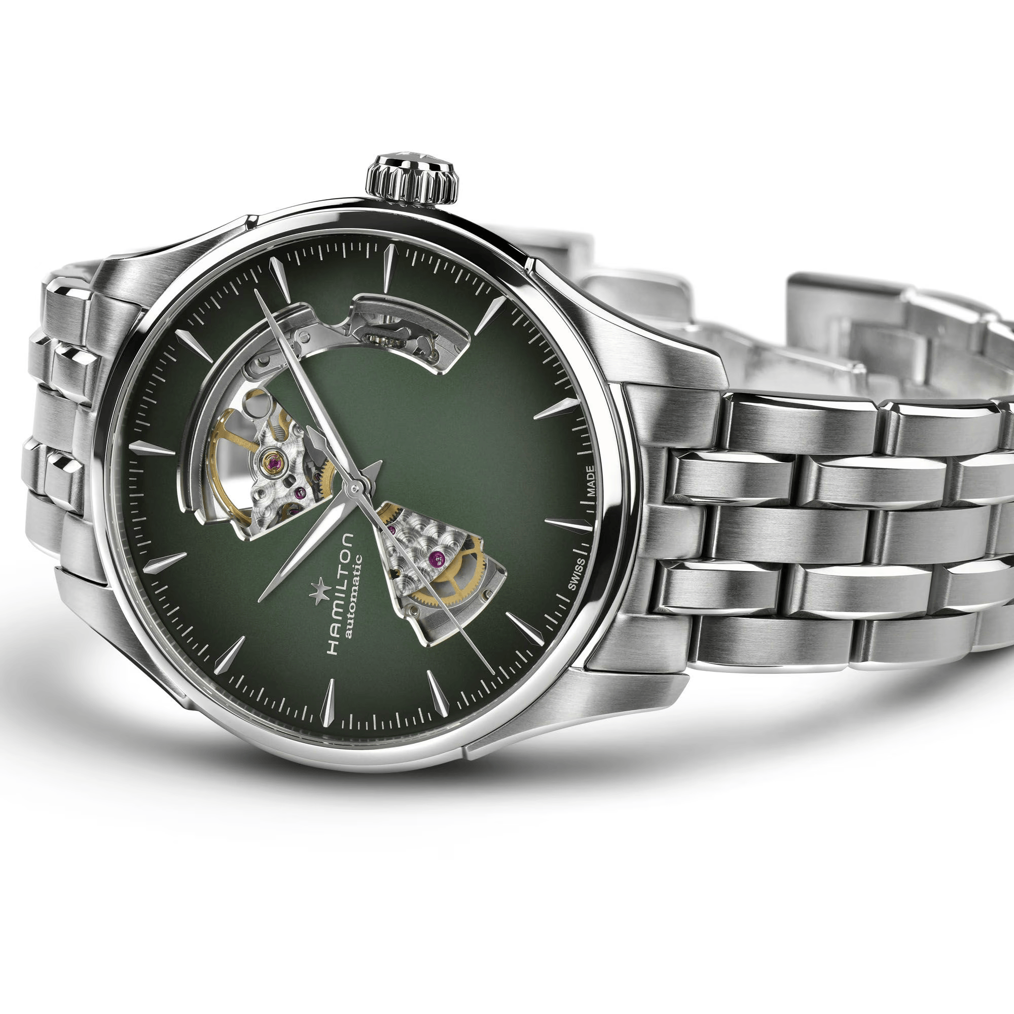 Hamilton Jazzmaster H32675160 – scheletrato automatico verde in acciaio