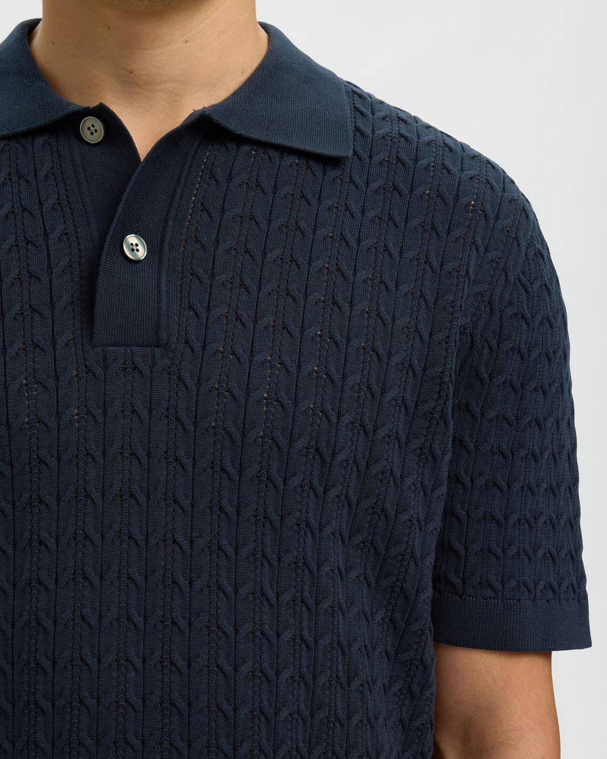 Polo Mattis Knit New Cable Blu