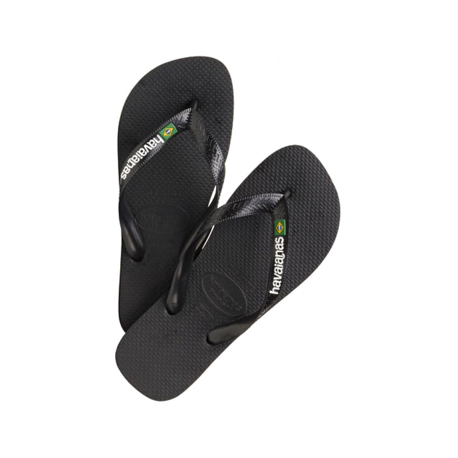 Infradito Brasil Logo Black/Black