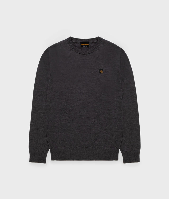 RefrigiWear Bennet Wash Pullover M26908 MA0015 I07220 Uomo Grigio - Maglione Lana Merino
